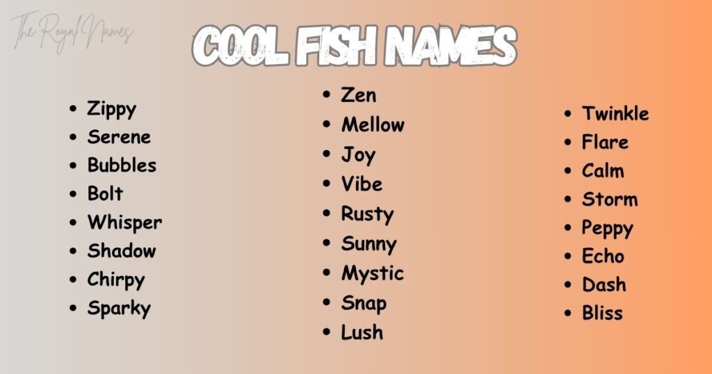 Cool Fish Names
