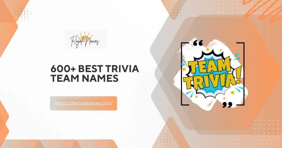 Trivia Team Names